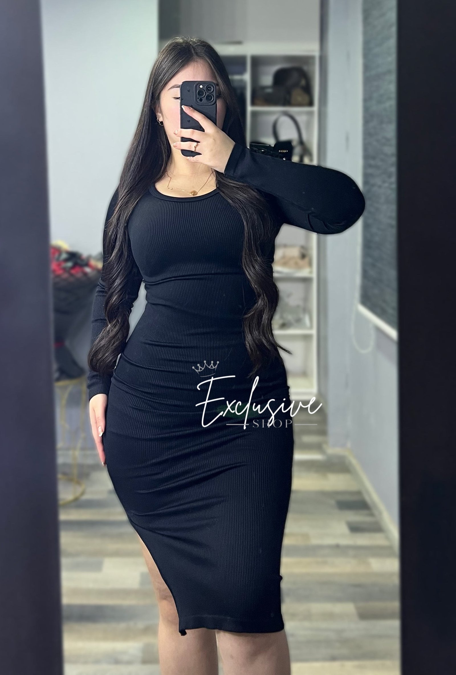 Vestido Moldeador Cuello Redondo