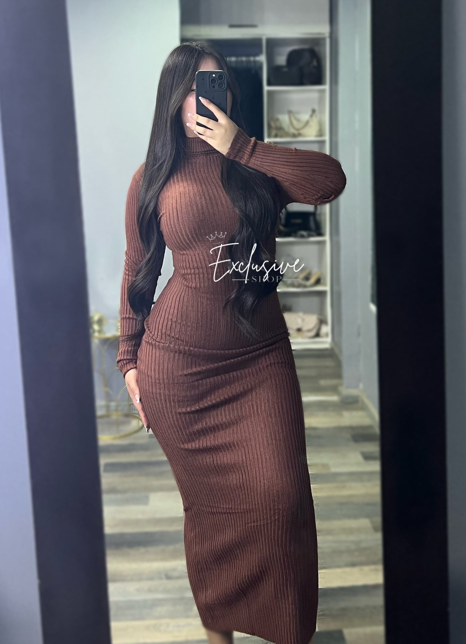 Maxi Vestido Cuello Alto
