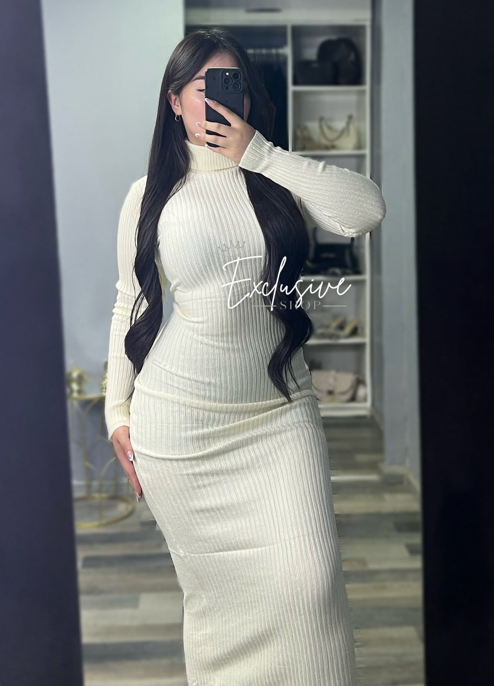 Maxi Vestido Cuello Alto